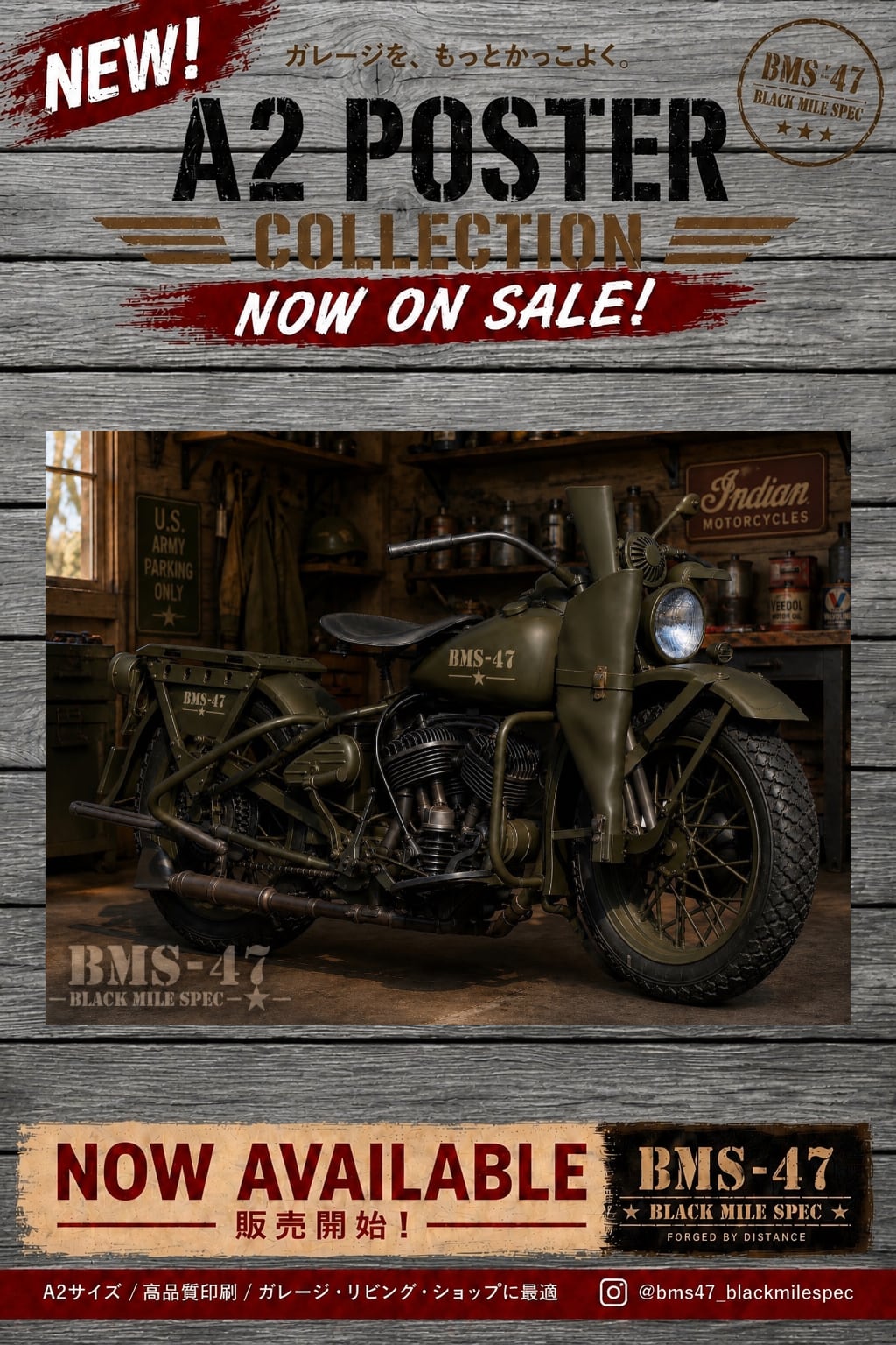 IRON LEGACY ? Indian Military Garage A2 Poster