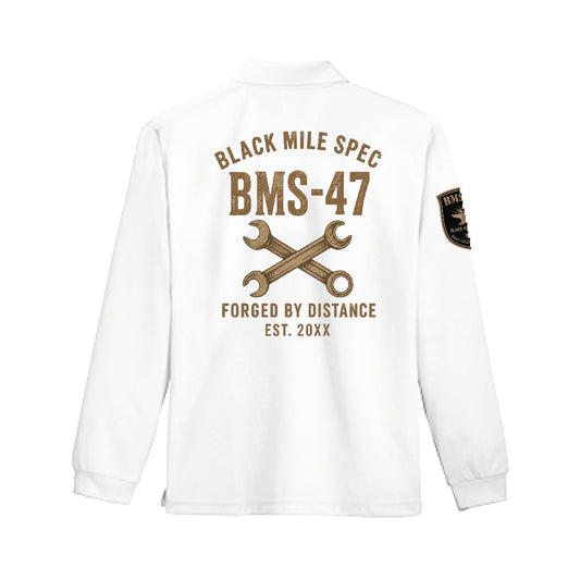 BMS-47 CROSS WRENCH ドライロングスリーブポロシャツ