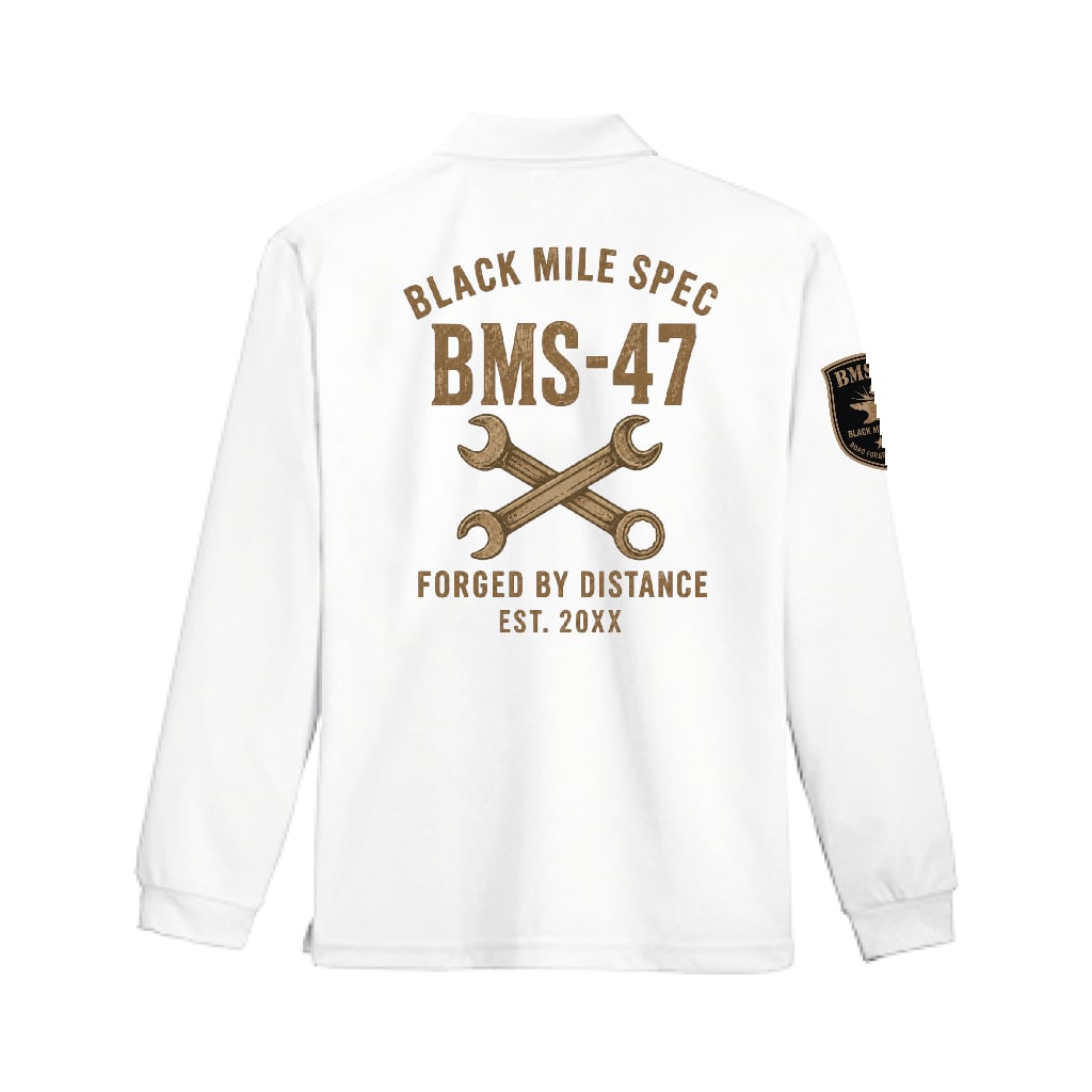 BMS-47 CROSS WRENCH ドライロングスリーブポロシャツ