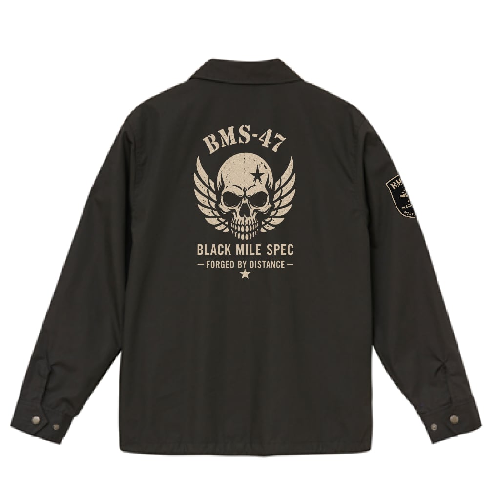 BMS-47 SKULL COACH JACKET/黒