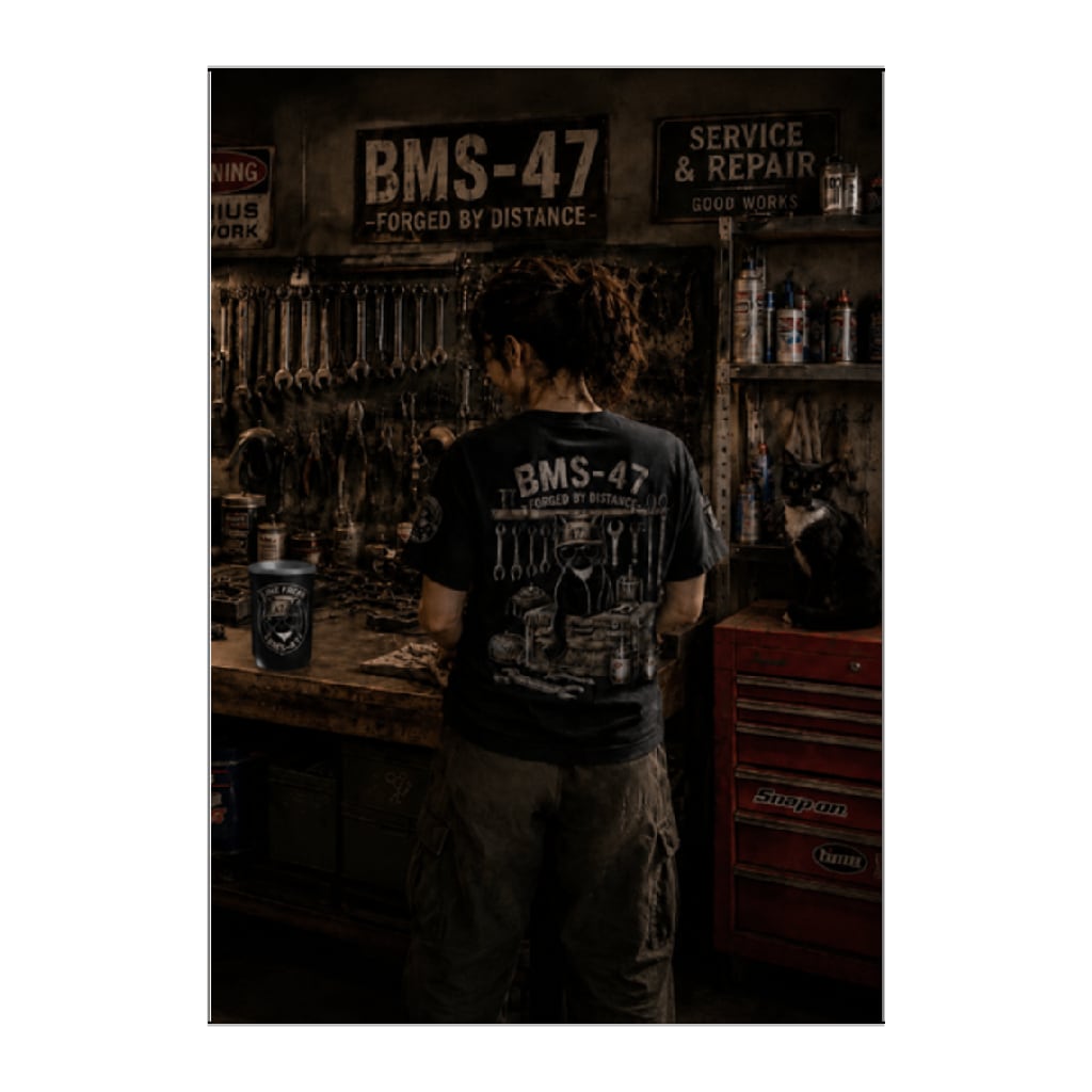 BMS-47 GARAGE CAT WORKSHOP A2 POSTER
