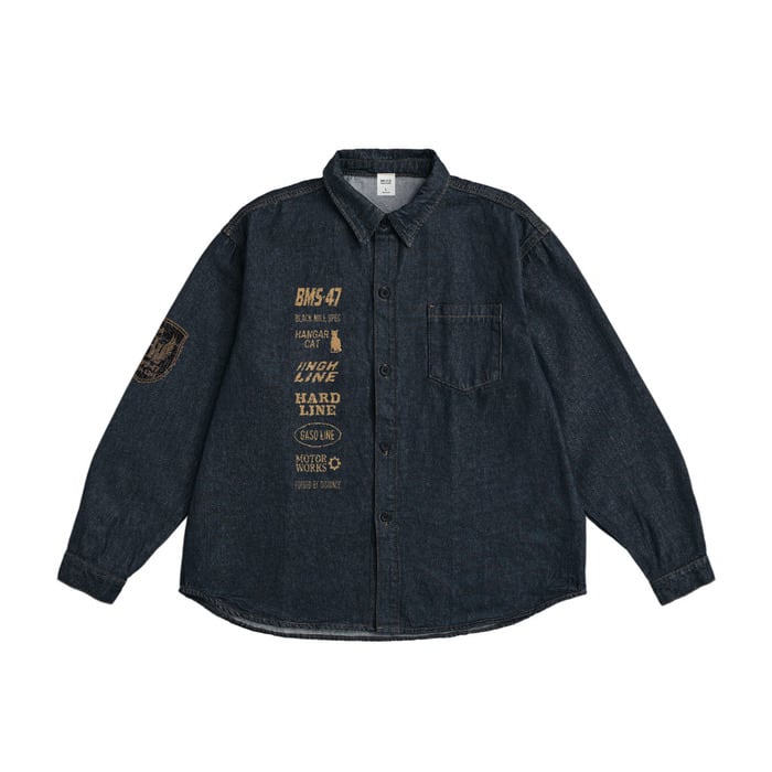 BMS-47 HIGH LINE QUARTER MILE WORKS DENIM SHIRT