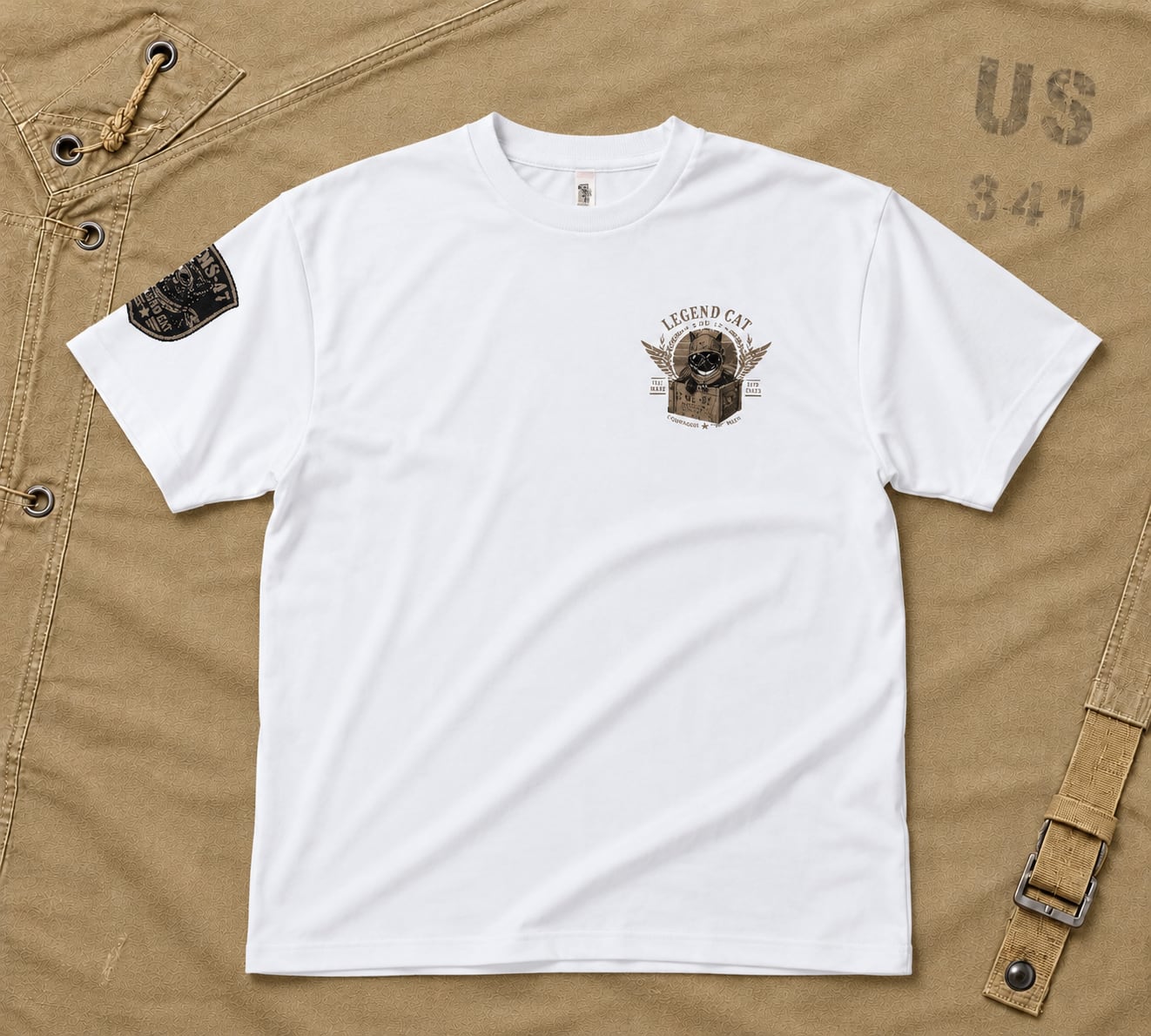 HANGAR LEGEND CAT TEE/ 白