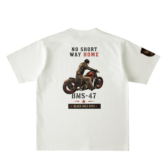 BMS-47 HIGH LINE NO SHORT WAY HOME 8.1oz HEAVY TEE