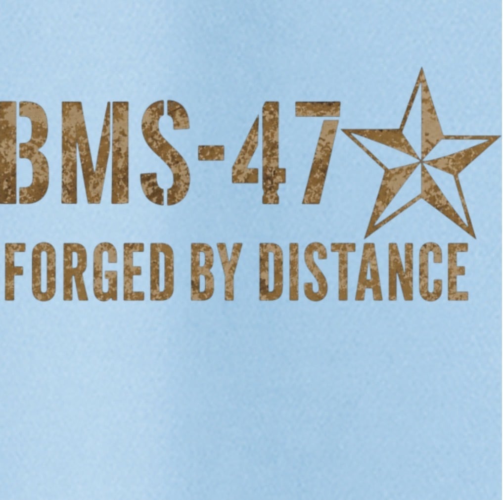 BMS-47 BLACK MILE SPEC TEE “BLACK CAT”/水色