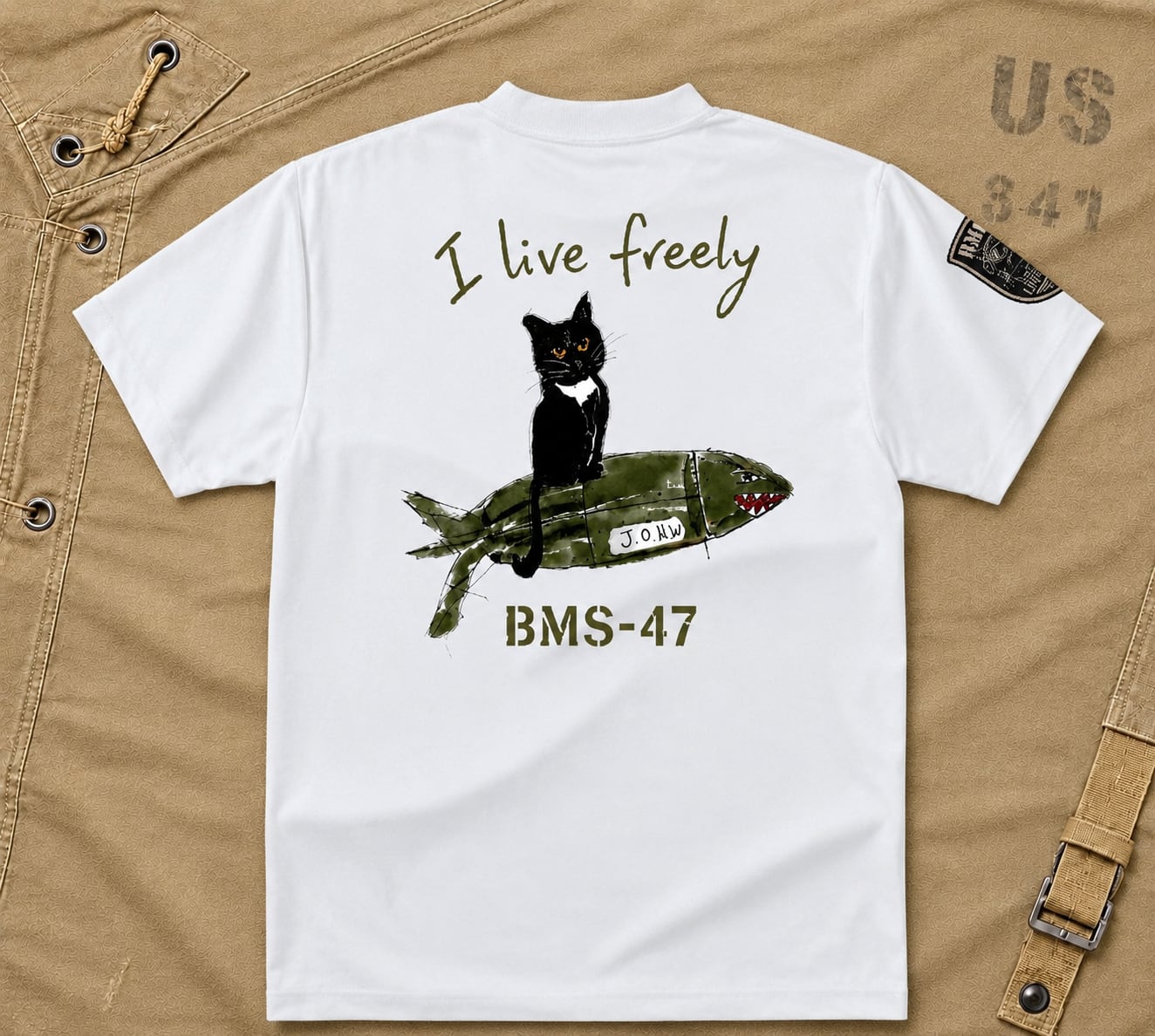 HANGAR LEGEND CAT TEE/ 白