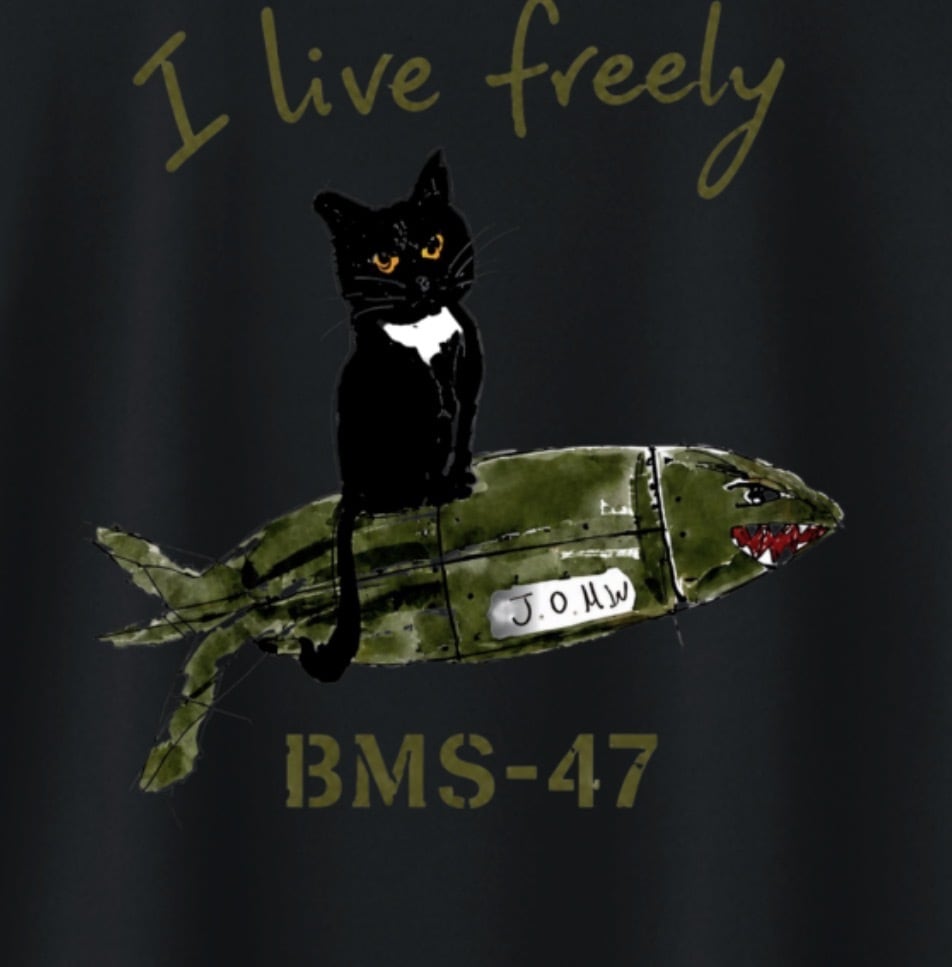 HANGAR LEGEND CAT TEE/ 黒