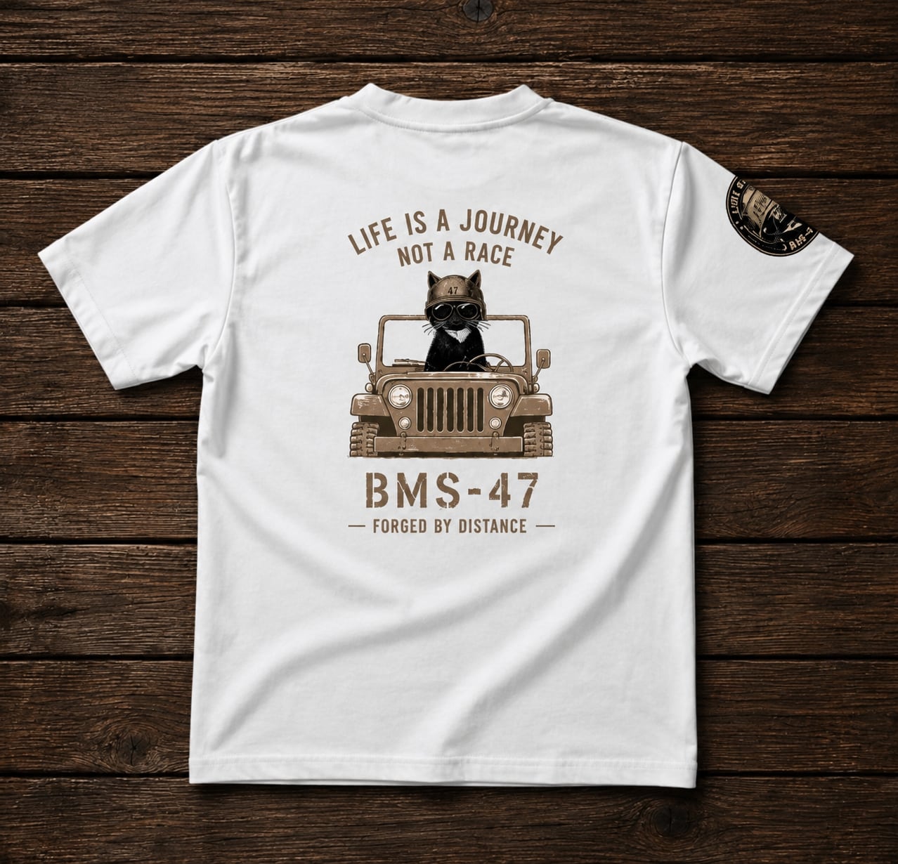 LIFE IS A JOURNEY” CAT DRIVER TEE/白