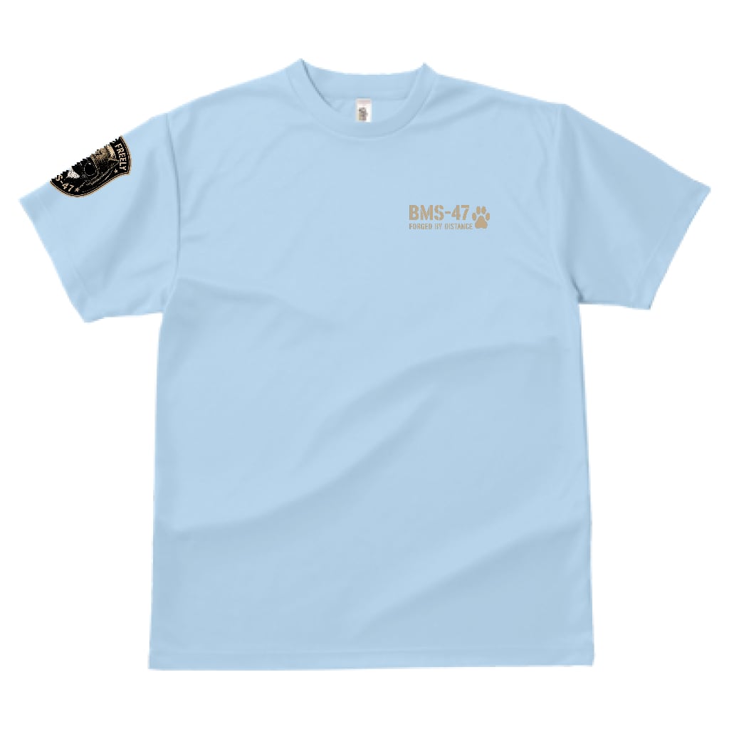BMS-47I  LIVE FREELY CAT TEE／水色