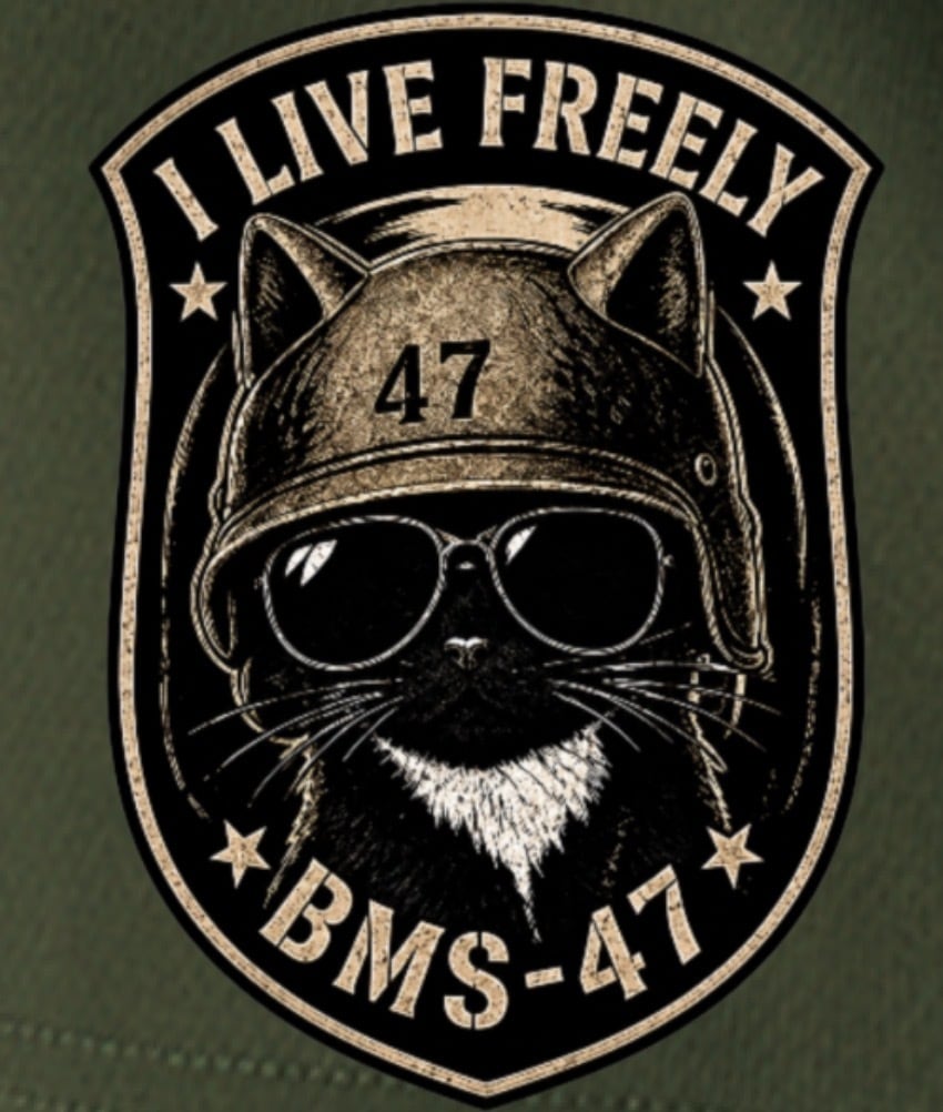 WE LIVE FREELY ROUGH ROADS CAT TEE／緑