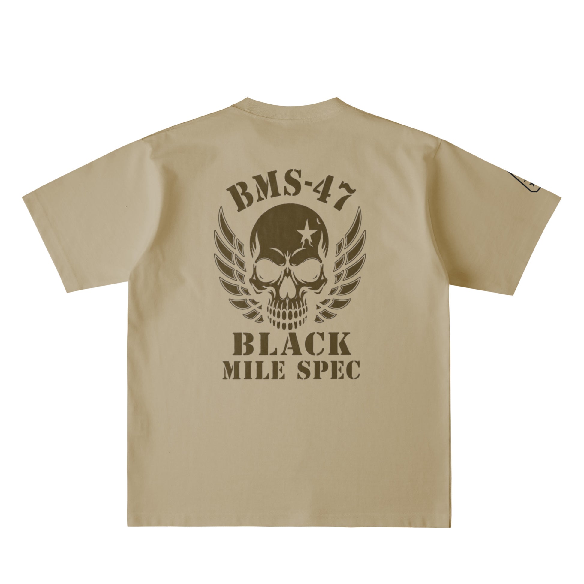 BMS-47 BLACK SKULL TEE dull-sand image