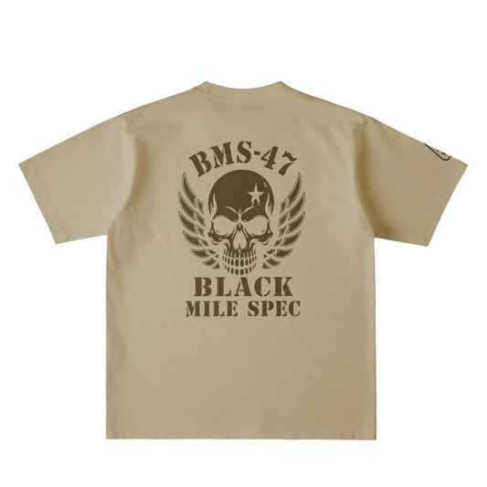 BMS-47 BLACK SKULL TEE dull-sand image