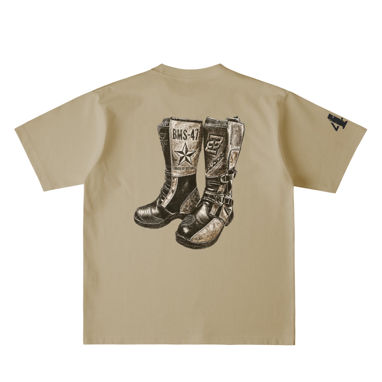BMS-47 MILE MARKER BOOTS TEE dull-sand image