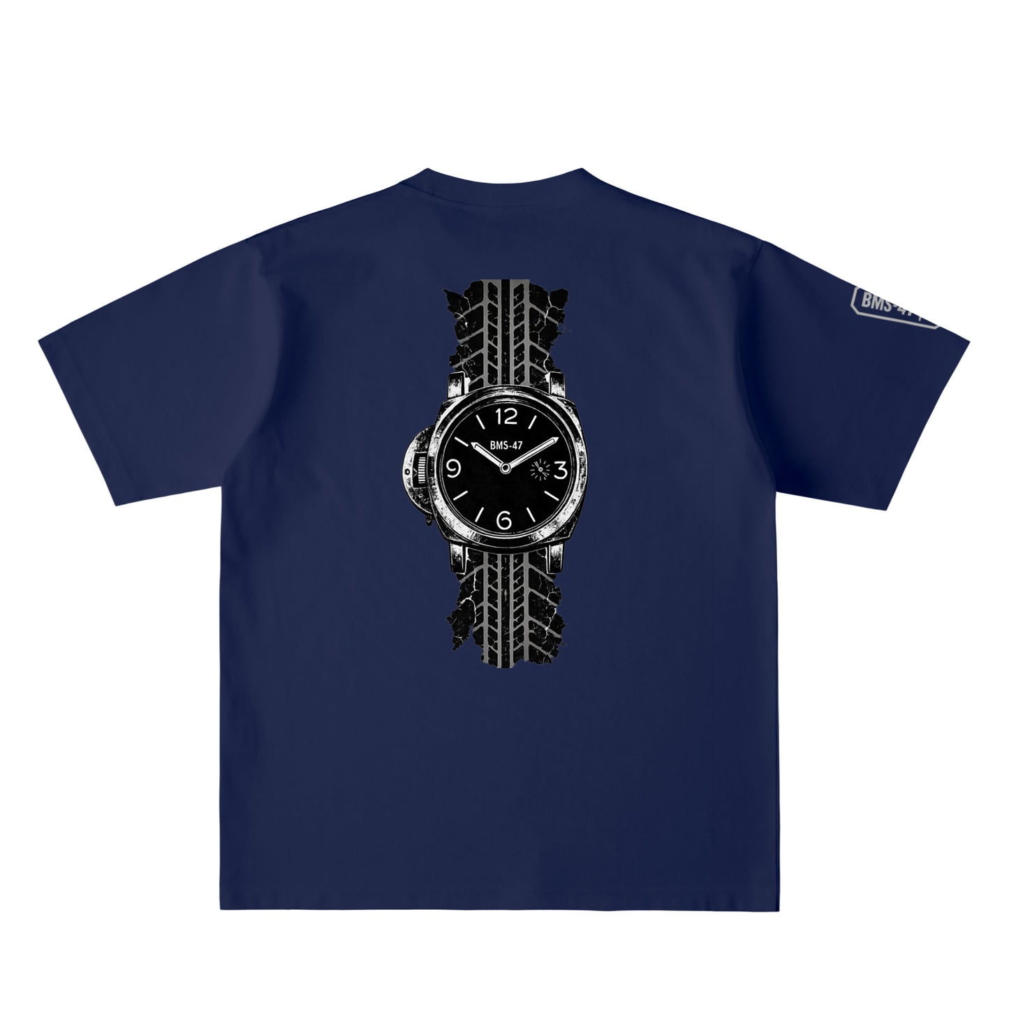 BMS-47 TIME & MILES TEE navy image