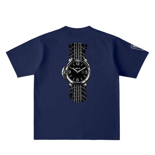 BMS-47 TIME & MILES TEE navy image