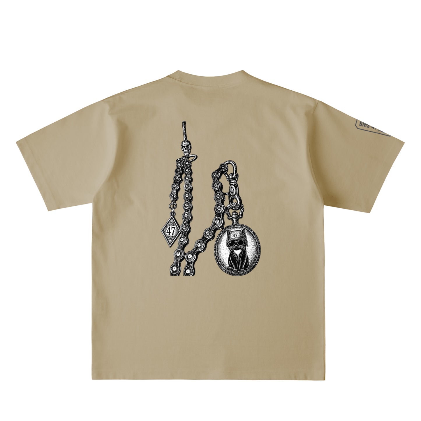 47 POCKET WATCH CAT TEE  dull-sand image