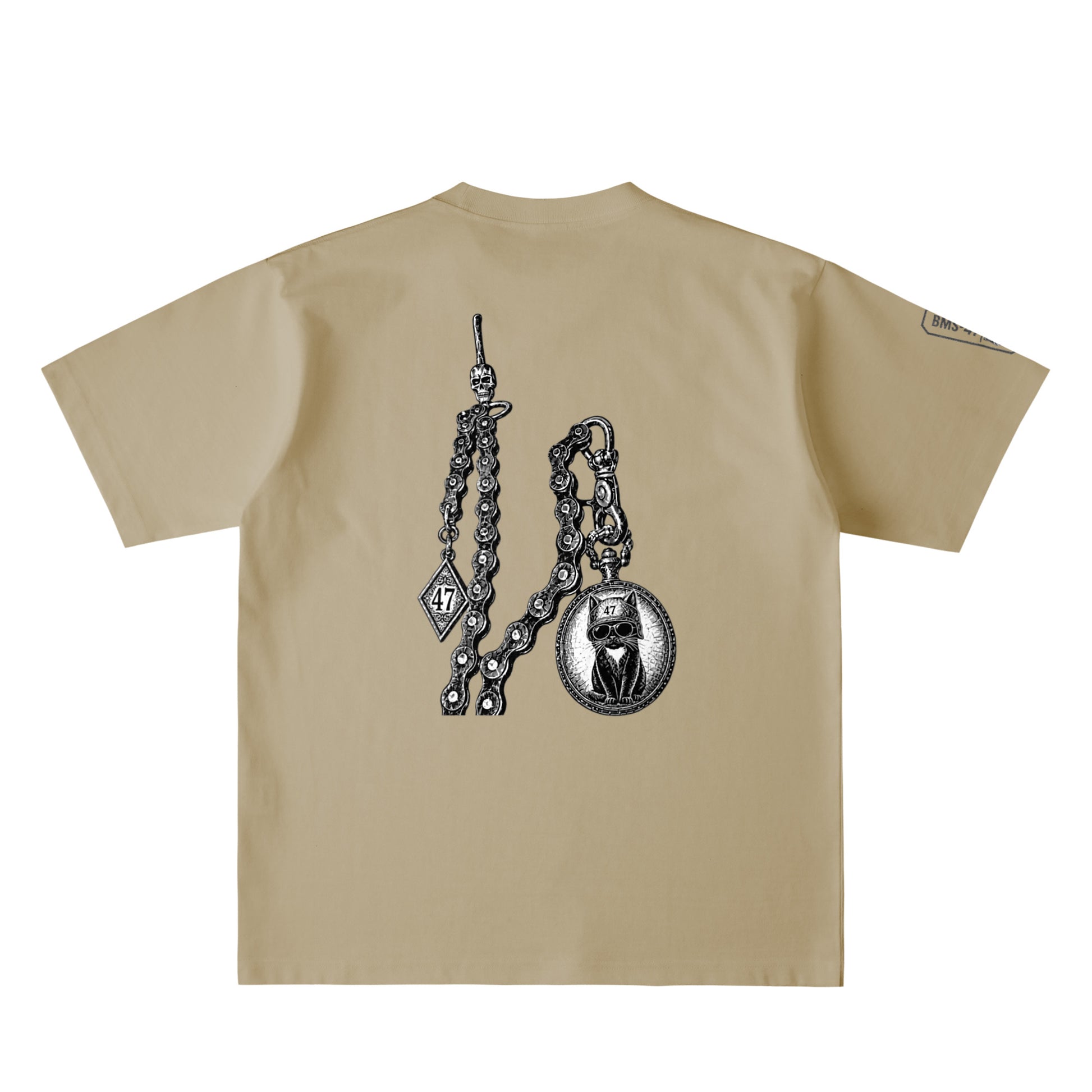 47 POCKET WATCH CAT TEE  dull-sand image