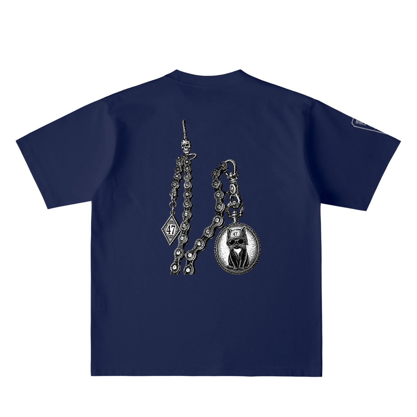 47 POCKET WATCH CAT TEE  navy image