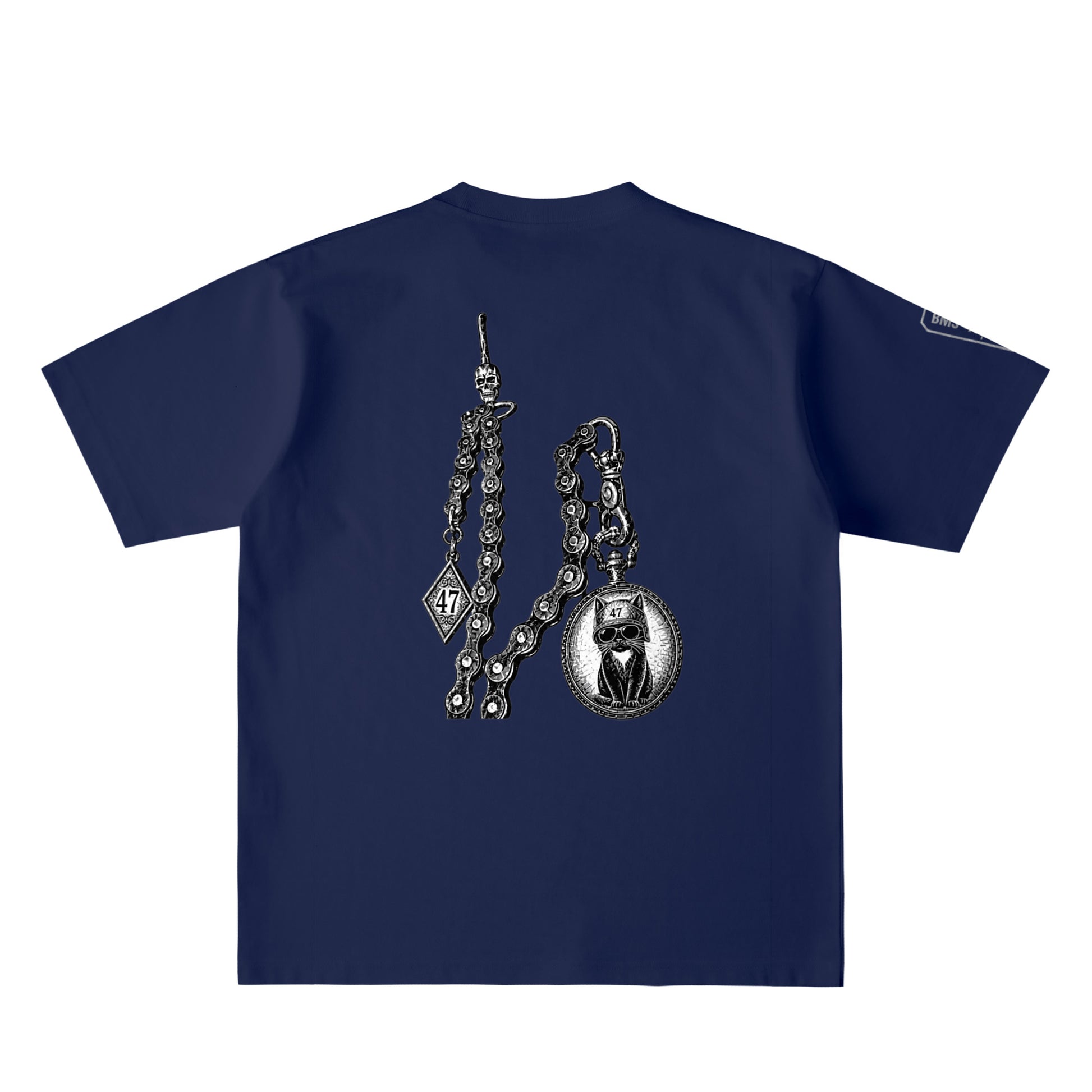 47 POCKET WATCH CAT TEE  navy image