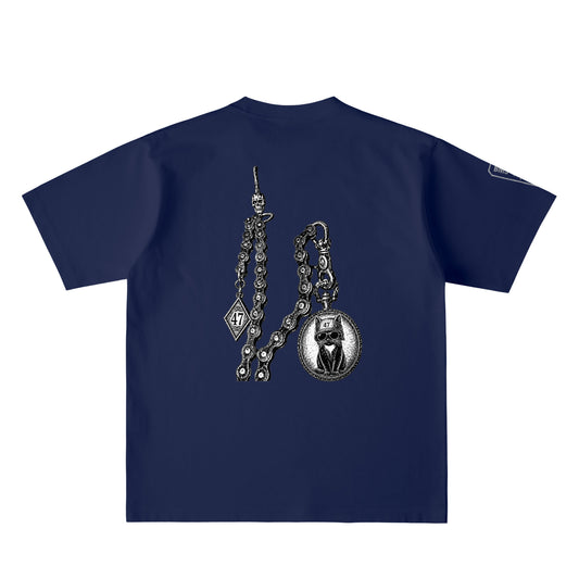 47 POCKET WATCH CAT TEE  navy image
