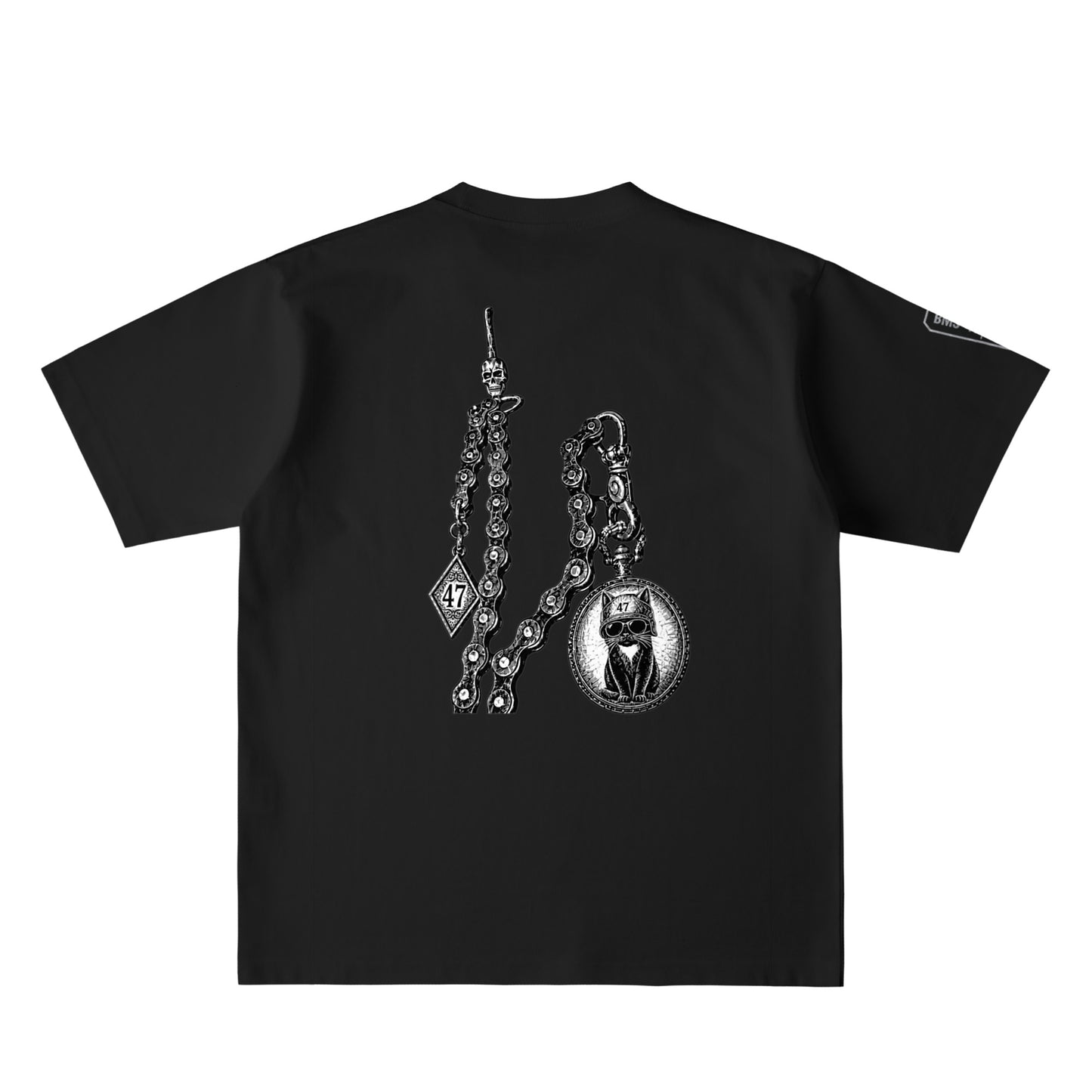 47 POCKET WATCH CAT TEE  deep-black image
