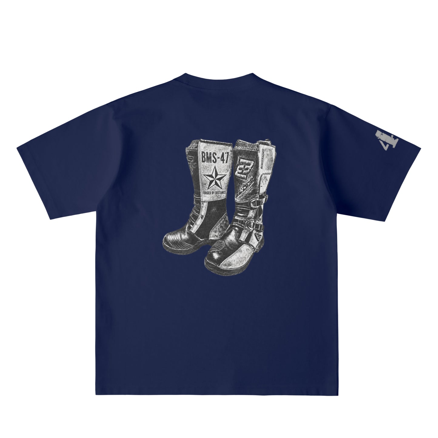 BMS-47 MILE MARKER BOOTS TEE navy image