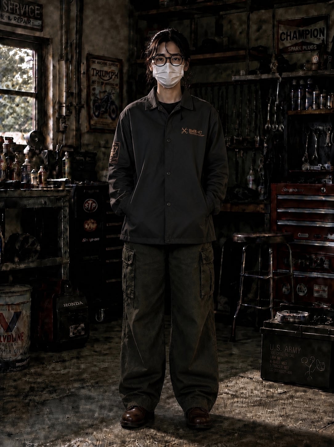 BMS-47 FORGED COACH JACKET/黒