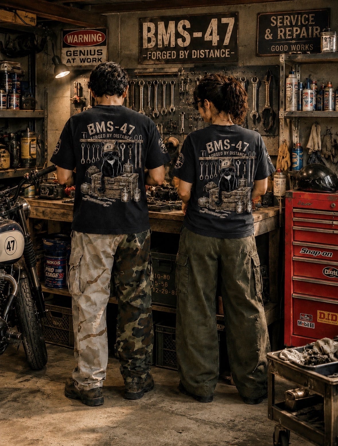HANGAR TOOLS CAT TEE / 黒