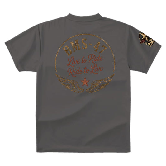 BMS-47 Live to Ride TEE/灰