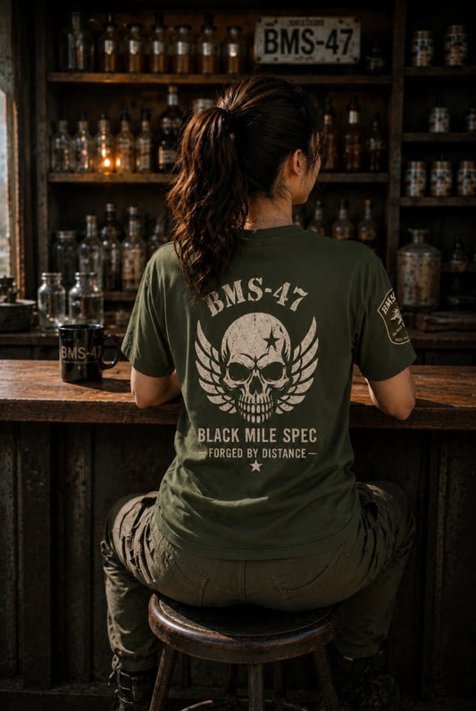 BLACK MILE SKULL TEE/緑
