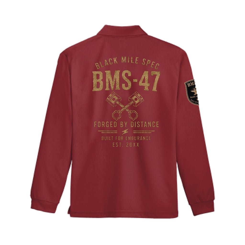 BMS-47 TWIN PISTON ドライロングスリーブポロシャツ