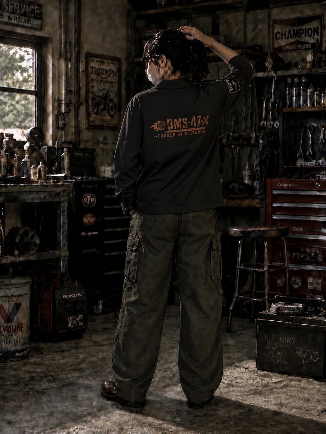BMS-47 FORGED COACH JACKET/黒