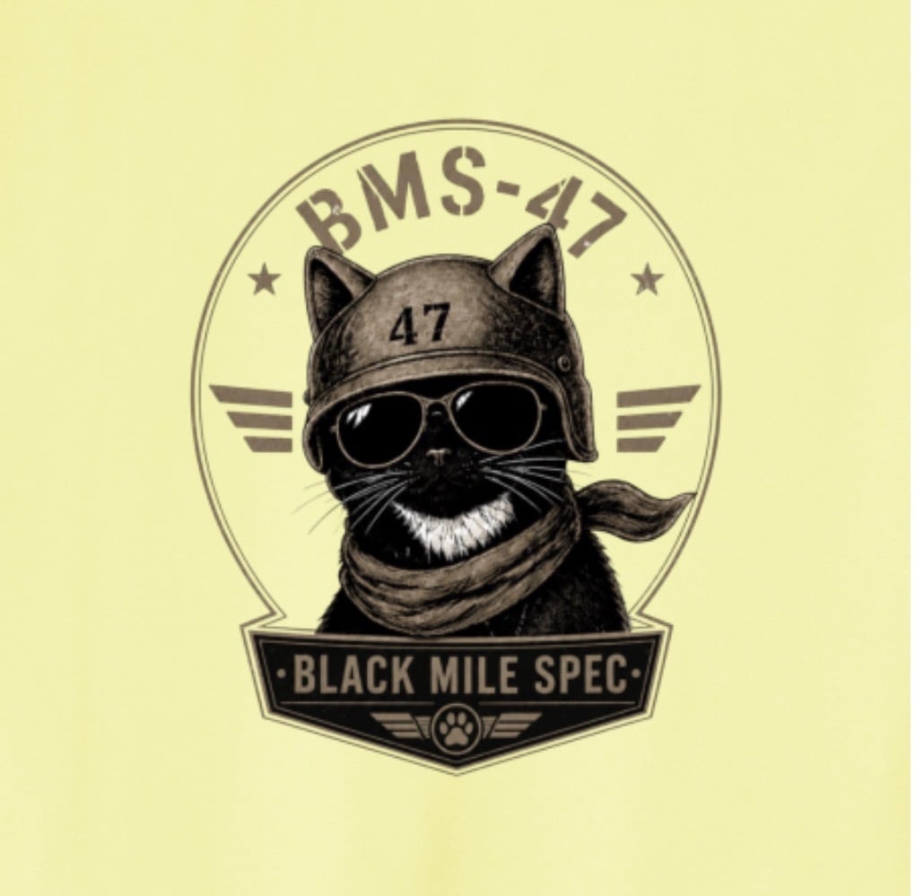 BMS-47 BLACK MILE CAT ライトドライジップパーカー