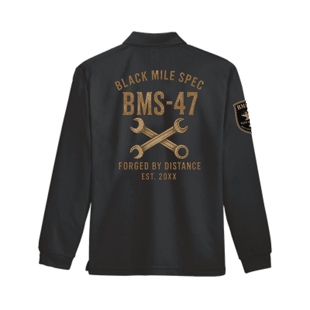 BMS-47 CROSS WRENCH ドライロングスリーブポロシャツ