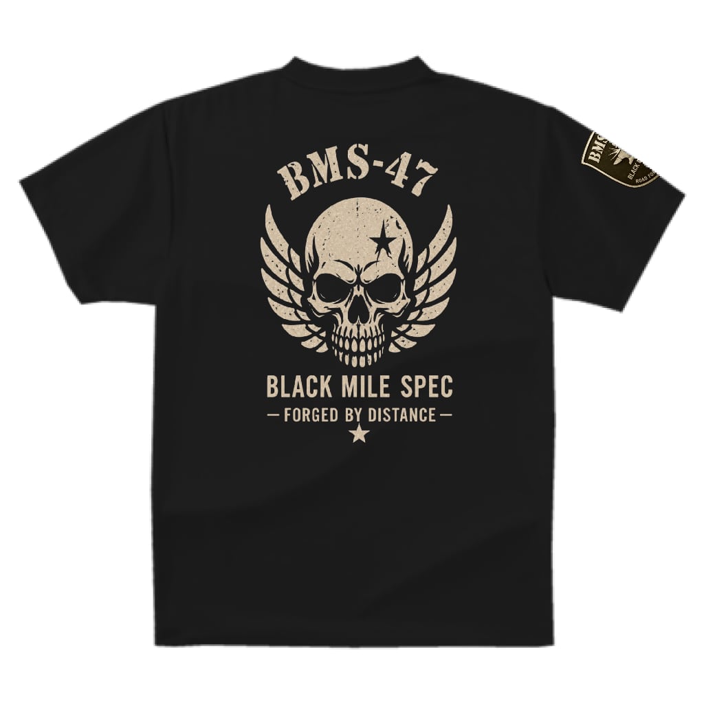 BLACK MILE SKULL TEE/ 黒