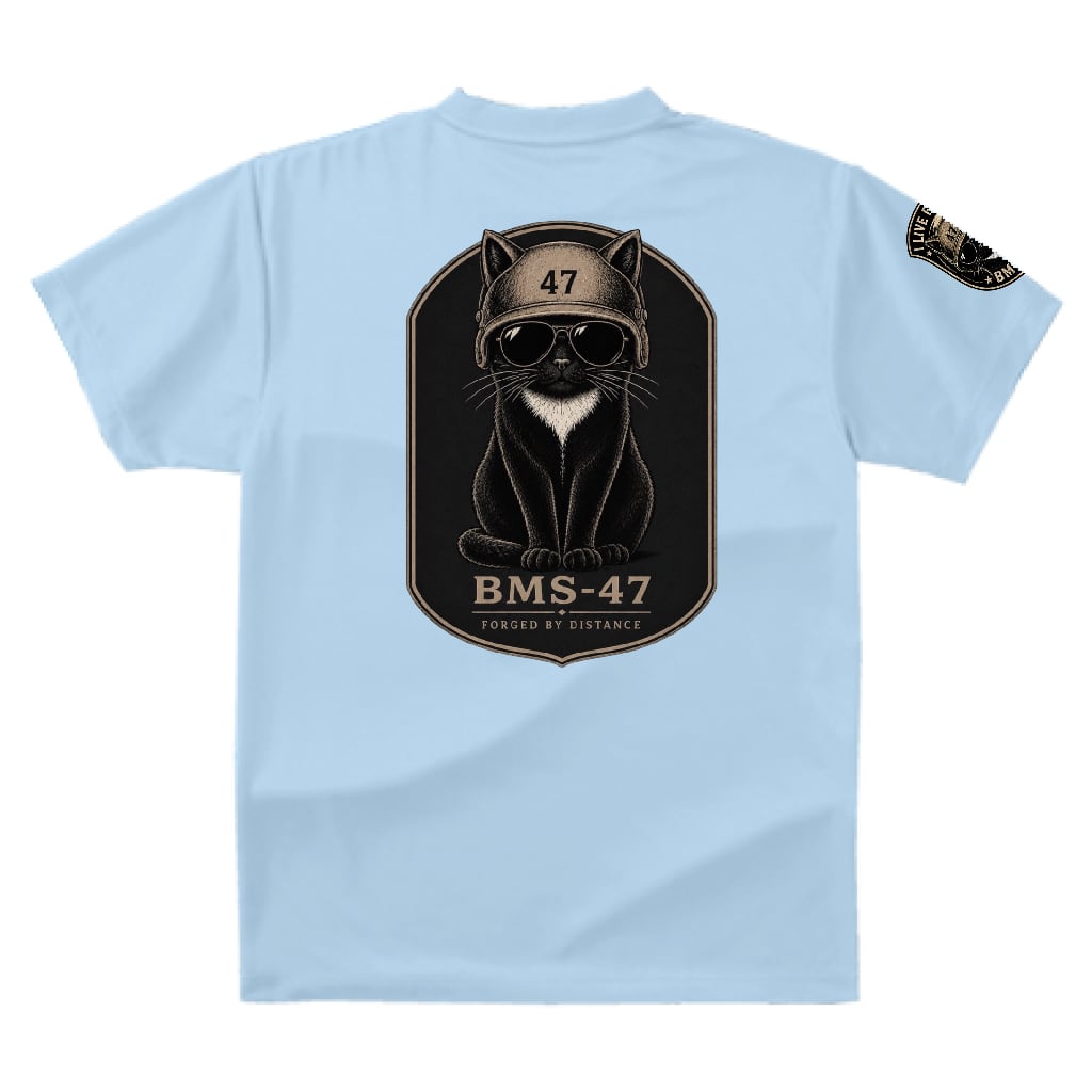 BMS-47 CLASSIC GARAGE CAT TEE/水色