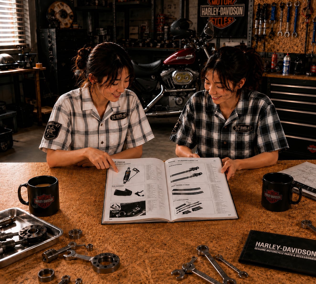 BMS-47 WORKING CHECK SHIRT／黒