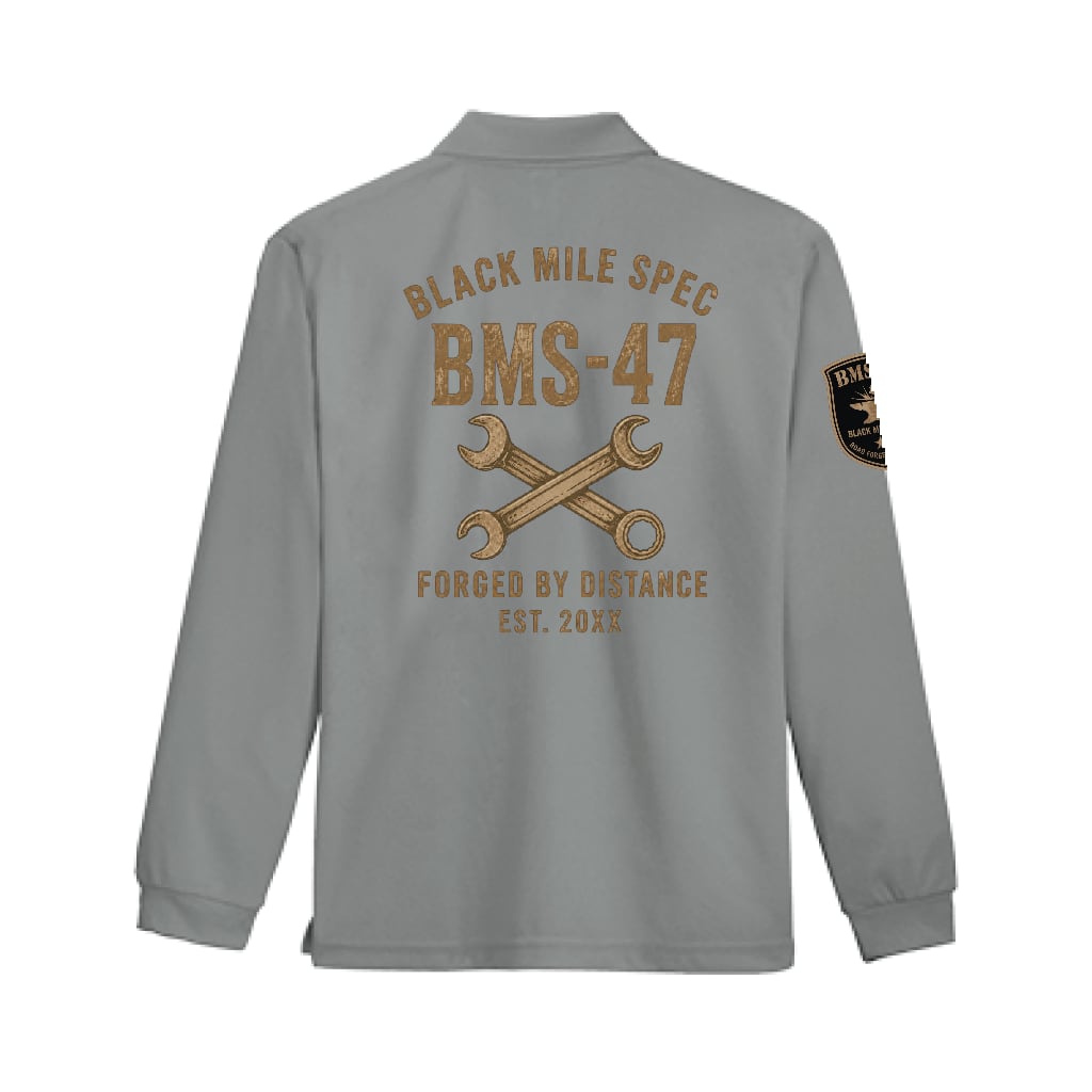 BMS-47 CROSS WRENCH ドライロングスリーブポロシャツ