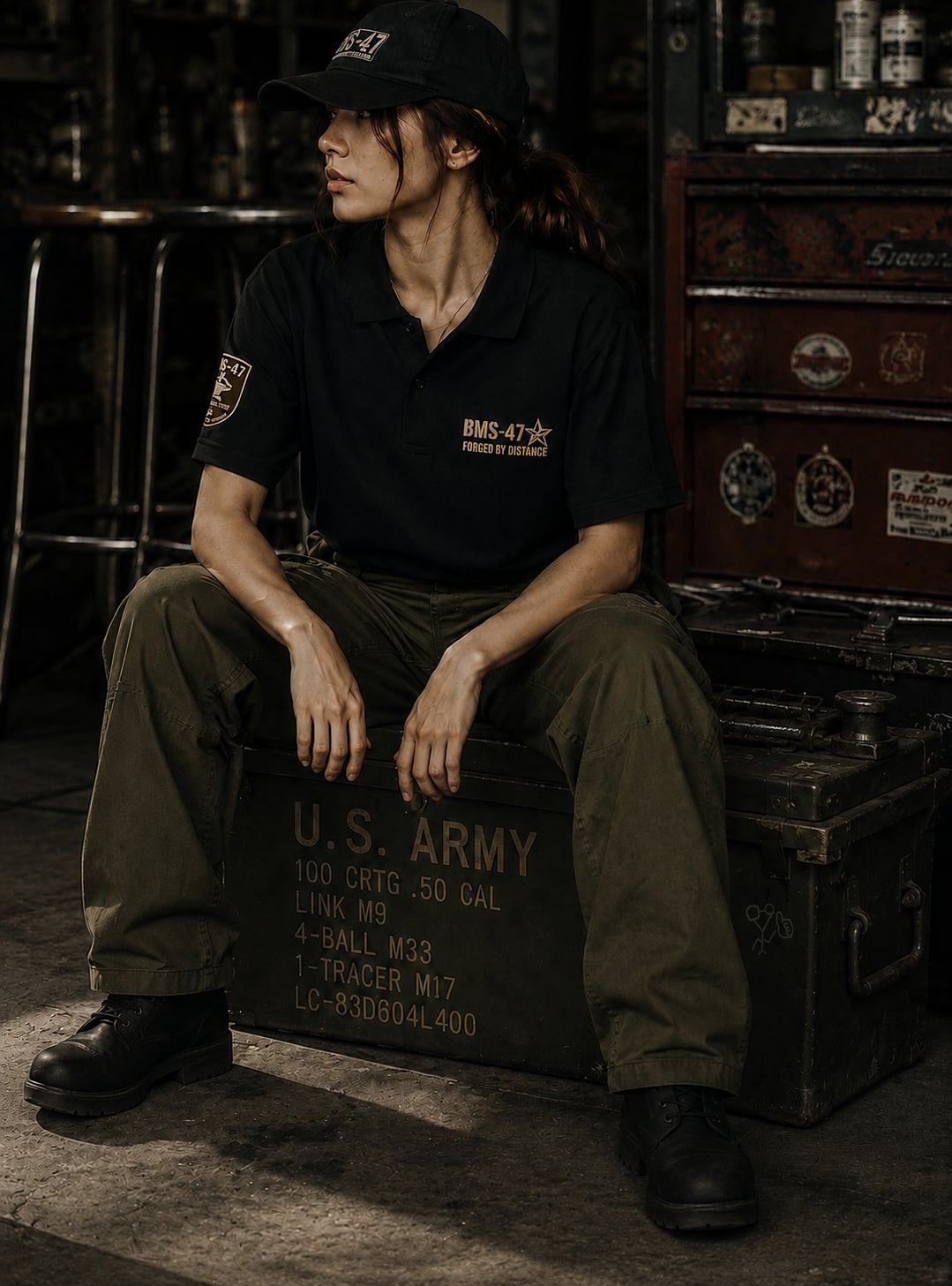 BLACK MILE SPEC TEE/黒