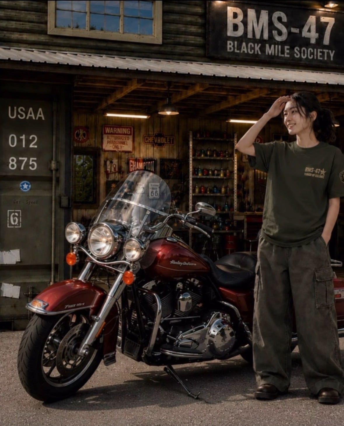 FORGED WING TEE / 緑