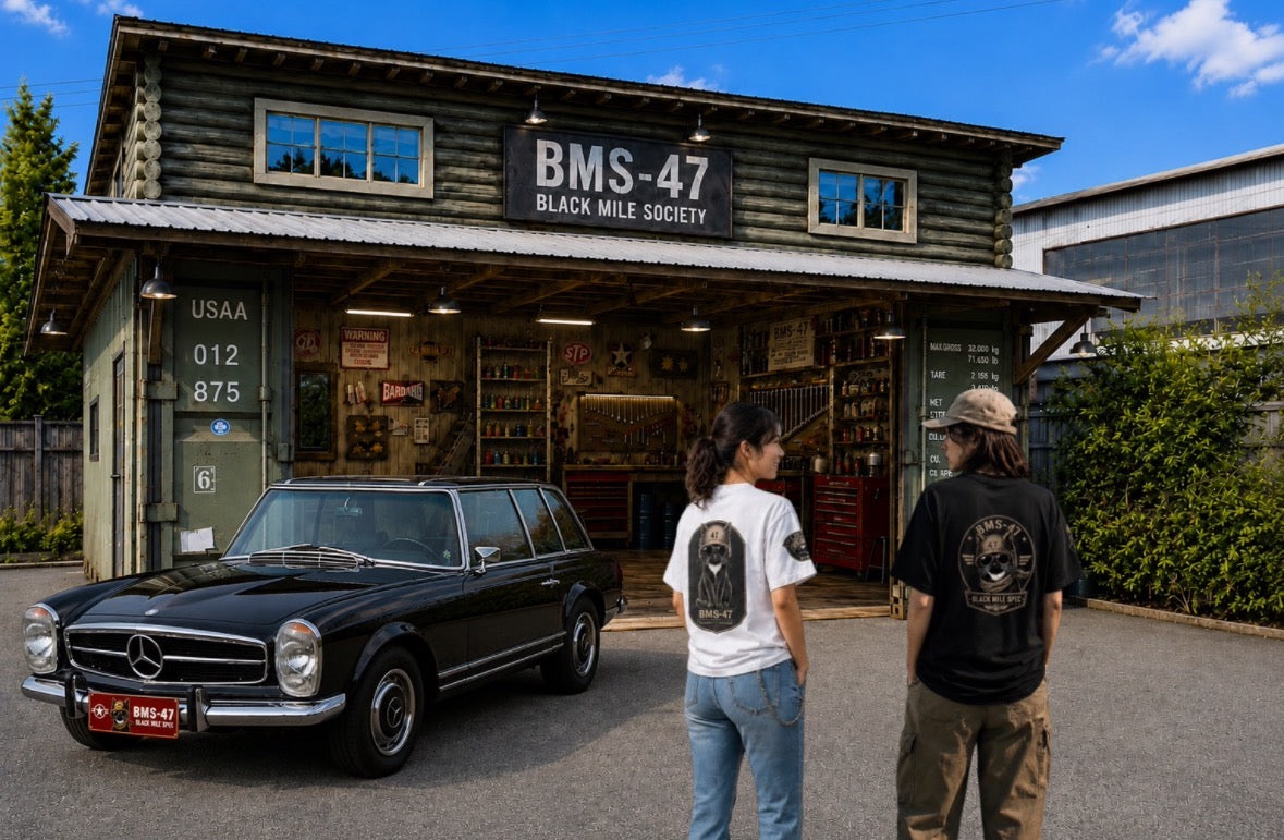BMS-47 CLASSIC GARAGE CAT TEE/白