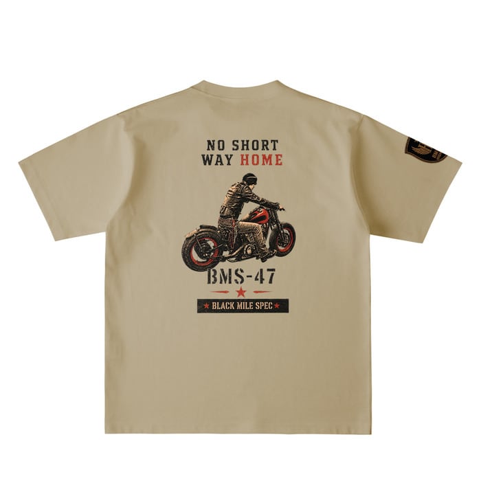 BMS-47 HIGH LINE NO SHORT WAY HOME 8.1oz HEAVY TEE