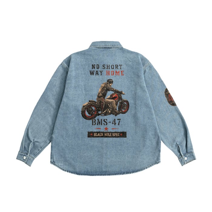 BMS-47 HIGH LINE NO SHORT WAY HOME DENIM SHIRT