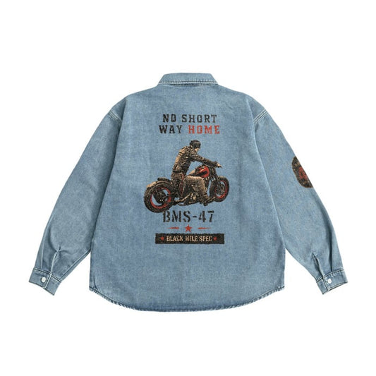 BMS-47 HIGH LINE NO SHORT WAY HOME DENIM SHIRT