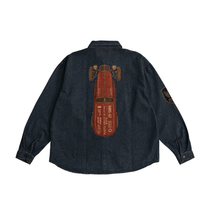 BMS-47 HIGH LINE QUARTER MILE WORKS DENIM SHIRT