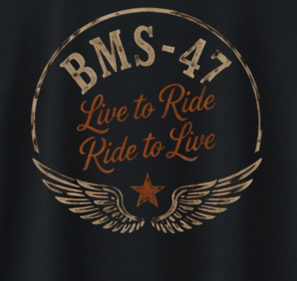BMS-47 Live to Ride TEE/黒