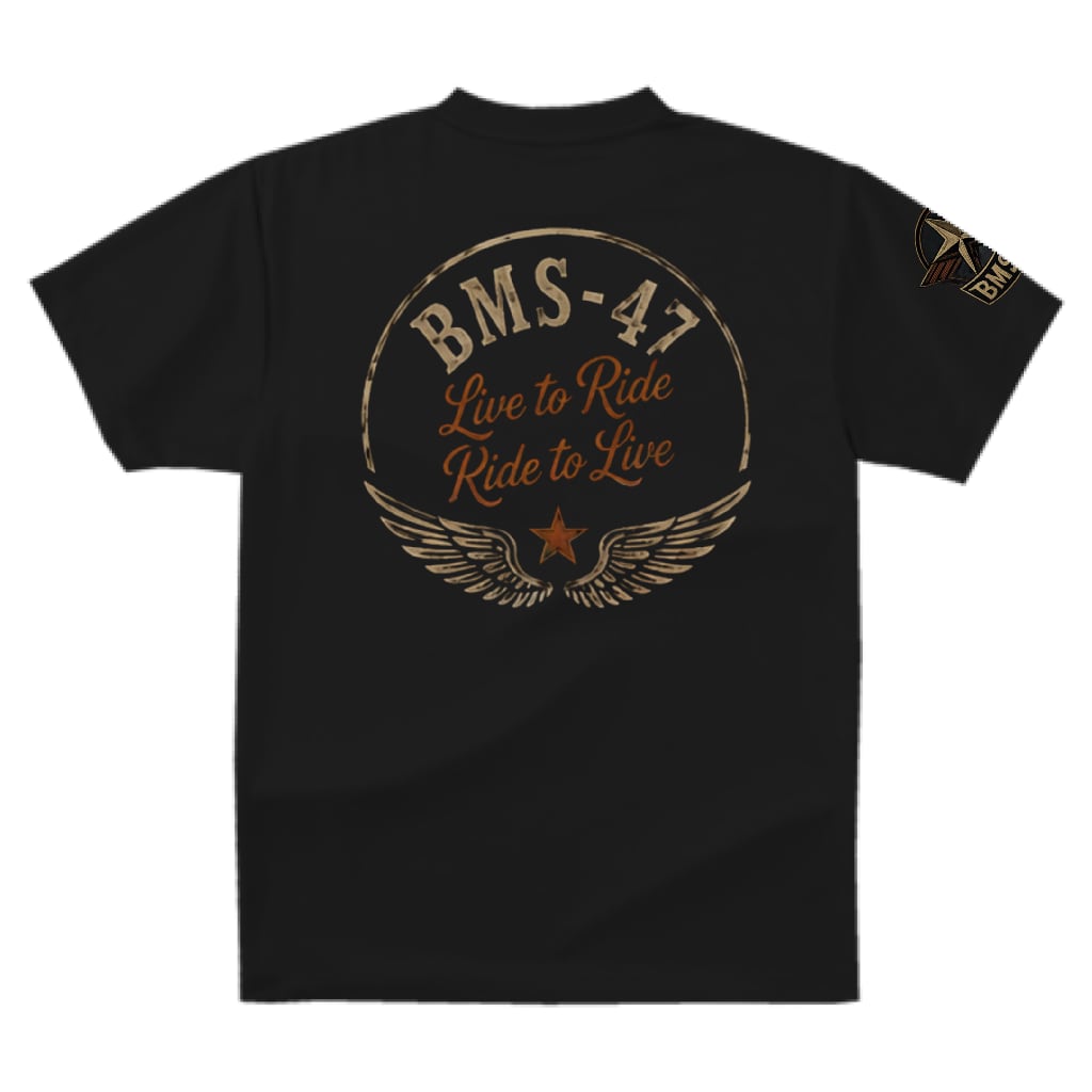 BMS-47 Live to Ride TEE/黒