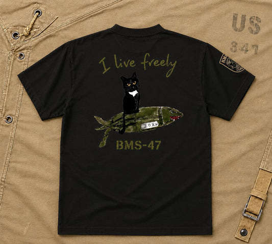 HANGAR LEGEND CAT TEE/ 黒