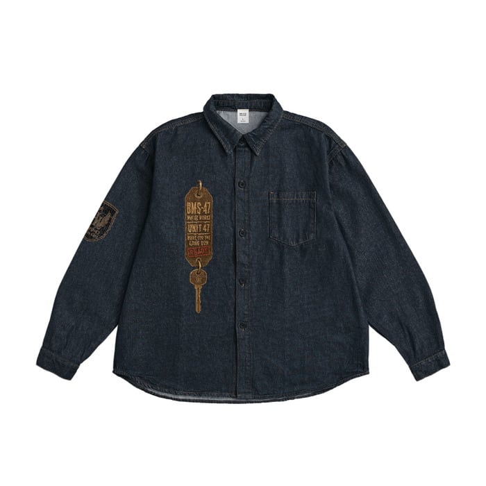 BMS-47 HIGH LINE UNIT 47 ROAD KEY DENIM SHIRT