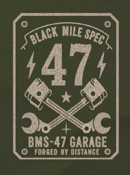 Black Mile Garage TEE / アーミーグリーン